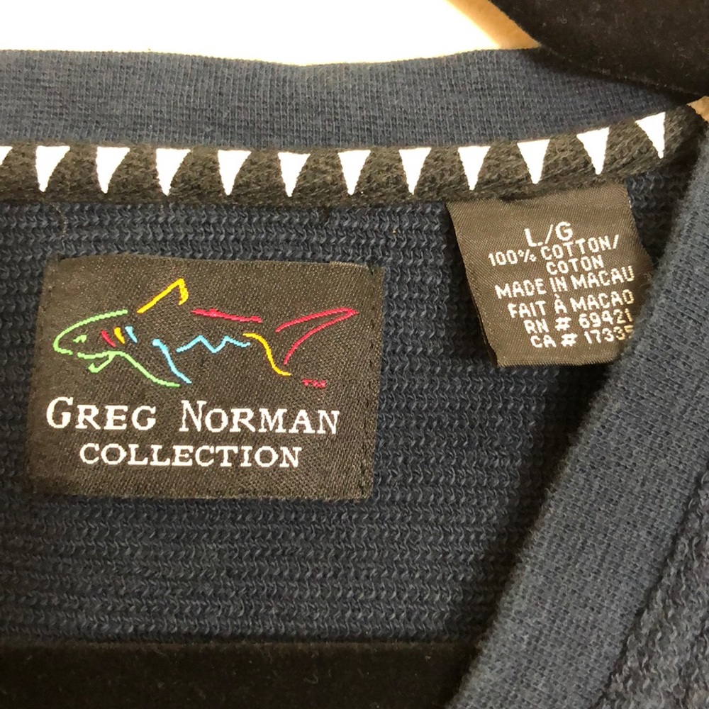 Greg Norman Navy V-Neck Pullover Vest Size L - Picture 3 of 6